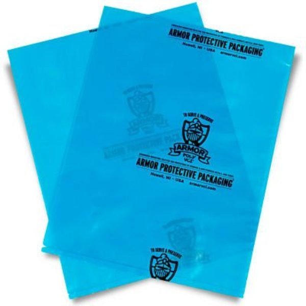 Armor Protective Packaging Armor Poly® VCI Flat Bags, 9"W x 12"L, 4 Mil, Blue, 1000/Pack PVCIBAG4MB0912IC